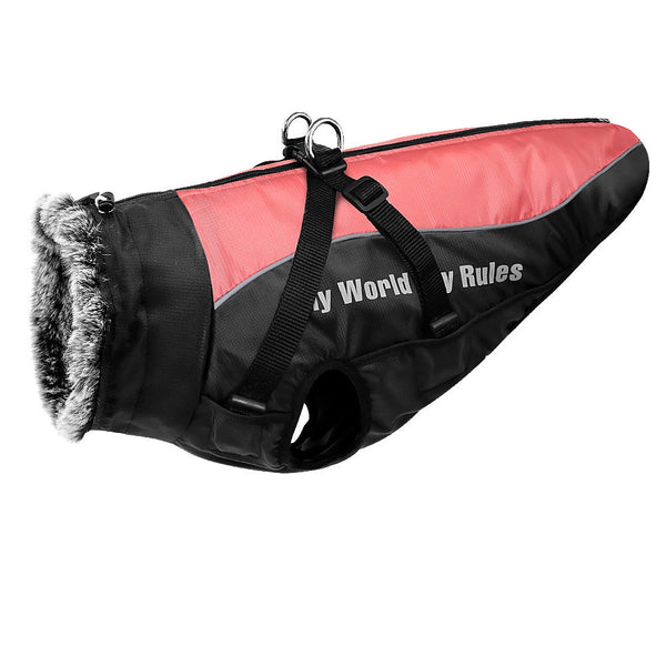 Large Dog Warm Winter Waterproof Vest, Weatherproof Warm Coat for Big Dogs