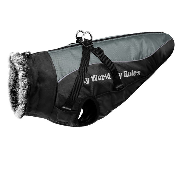 Large Dog Warm Winter Waterproof Vest, Weatherproof Warm Coat for Big Dogs