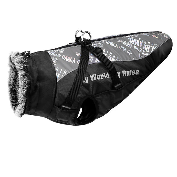 Large Dog Warm Winter Waterproof Vest, Weatherproof Warm Coat for Big Dogs