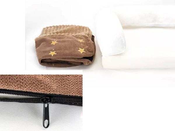 Washable Sofa Bed for Pets, Luxurious Calming Anti Anxiety Dog Sofa Bed
