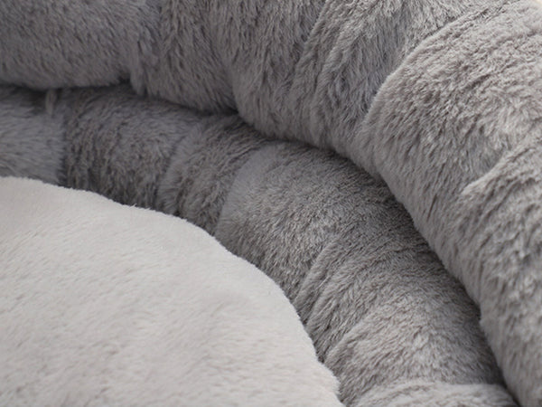 Luxury Soft Semi Circular Warm Bed for Dogs and Cats, Anti Anxiety Pet Bed