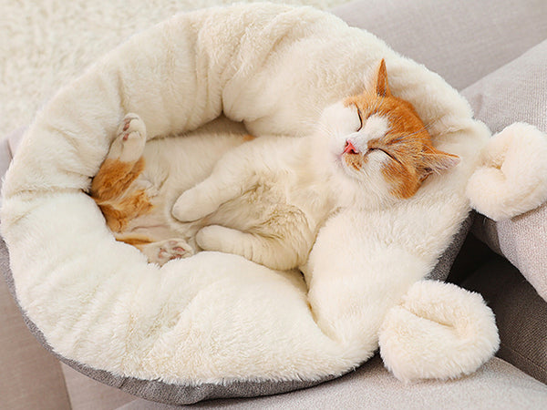 Snug Cat Crib, Soft Fleece Cat Cave, Calming Bed for Kittens