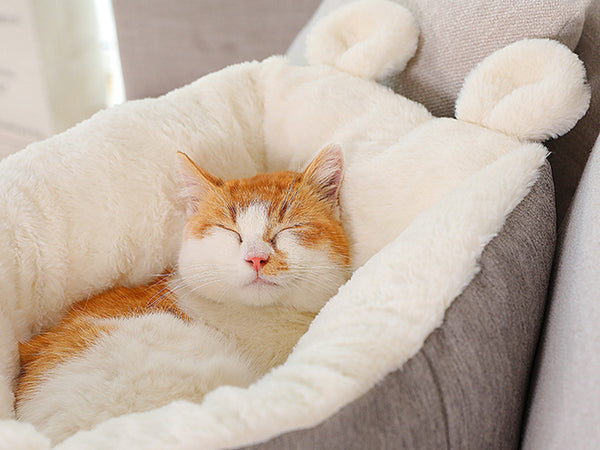 Snug Cat Crib, Soft Fleece Cat Cave, Calming Bed for Kittens